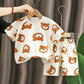 Eboo Boys Bear Printed Round Neck Pure Cotton T-Shirt With Shorts