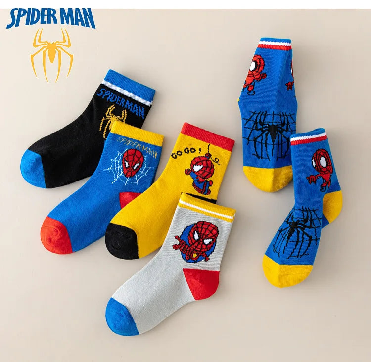Eboo Kids Spider Hero Cotton Socks – Comfortable Cartoon Crew Socks for