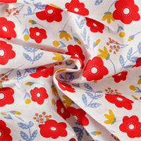 Eboo Baby Girl Summer Flower Printed Bowknot Dress (RED)