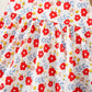 Eboo Baby Girl Summer Flower Printed Bowknot Dress (RED)
