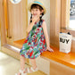Eboo  Sleeveless Printed Skirt Beachwear Kids Dress