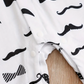 Eboo Baby Boy Casual Cute Bow Tie Cotton Onesie With Mustache Print For Summer Holiday Party