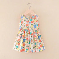 Eboo Floral Print Sleeveless Baby Girls Dress