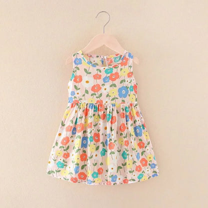 Eboo Floral Print Sleeveless Baby Girls Dress