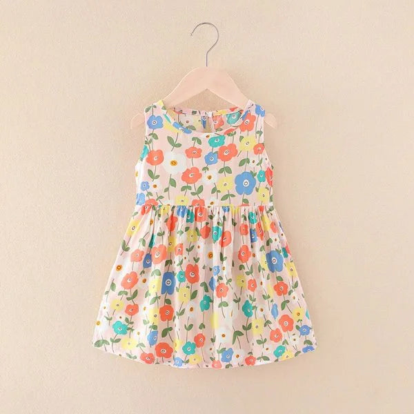 Eboo Floral Print Sleeveless Baby Girls Dress