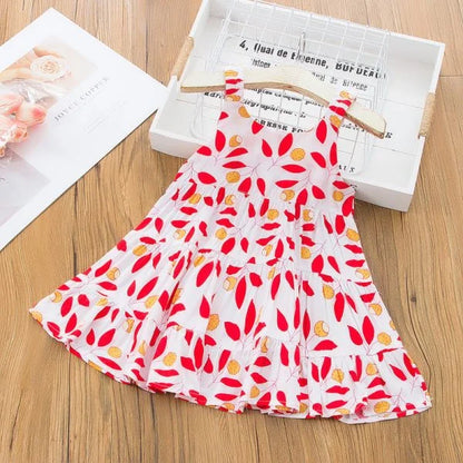 Eboo Sleeveless Floral Printed Dress for Baby Girls