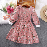 Eboo High Quality Autumn Floral Dress Elegant Flowerwork