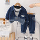 Eboo Two-Tone Denim Jacket & Cuffed Jean Set
