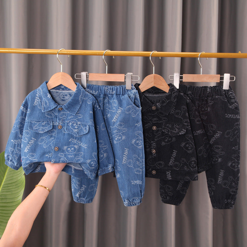 Eboo Teddy Bear Print Jacket & Pant Set