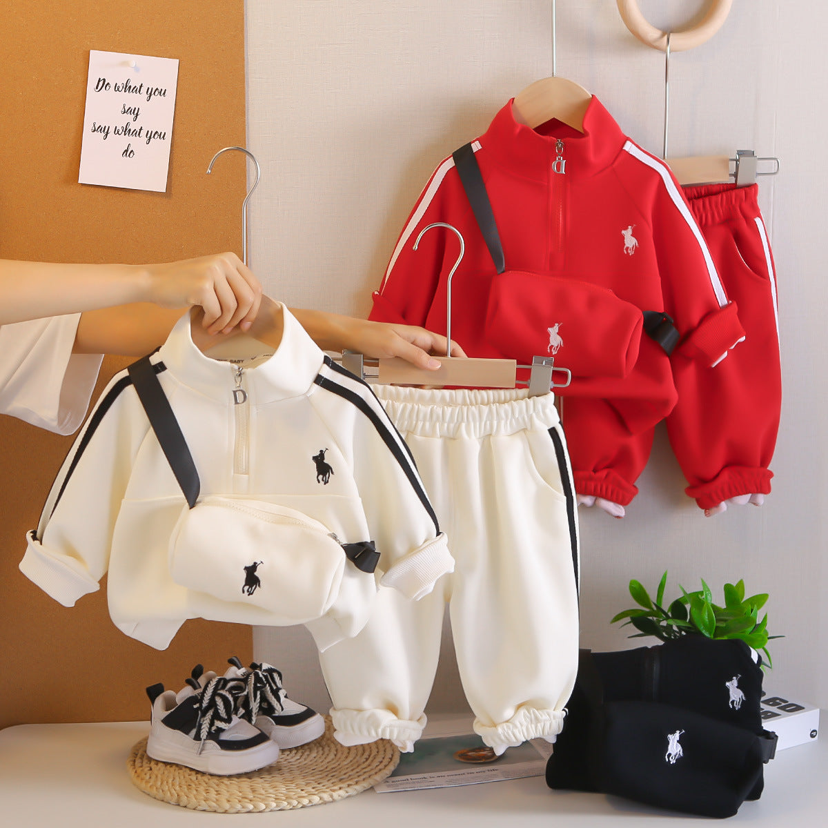 Eboo 3-Piece Track Suit Jacket, Pant & Bag Set