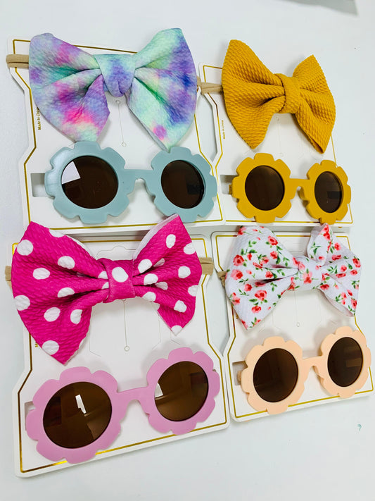 Eboo Kids Sunglass Love Flower Bow Toddler Hair Accessories Baby Girls