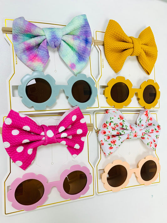 Eboo Kids Sunglass Love Flower Bow Toddler Hair Accessories Baby Girls