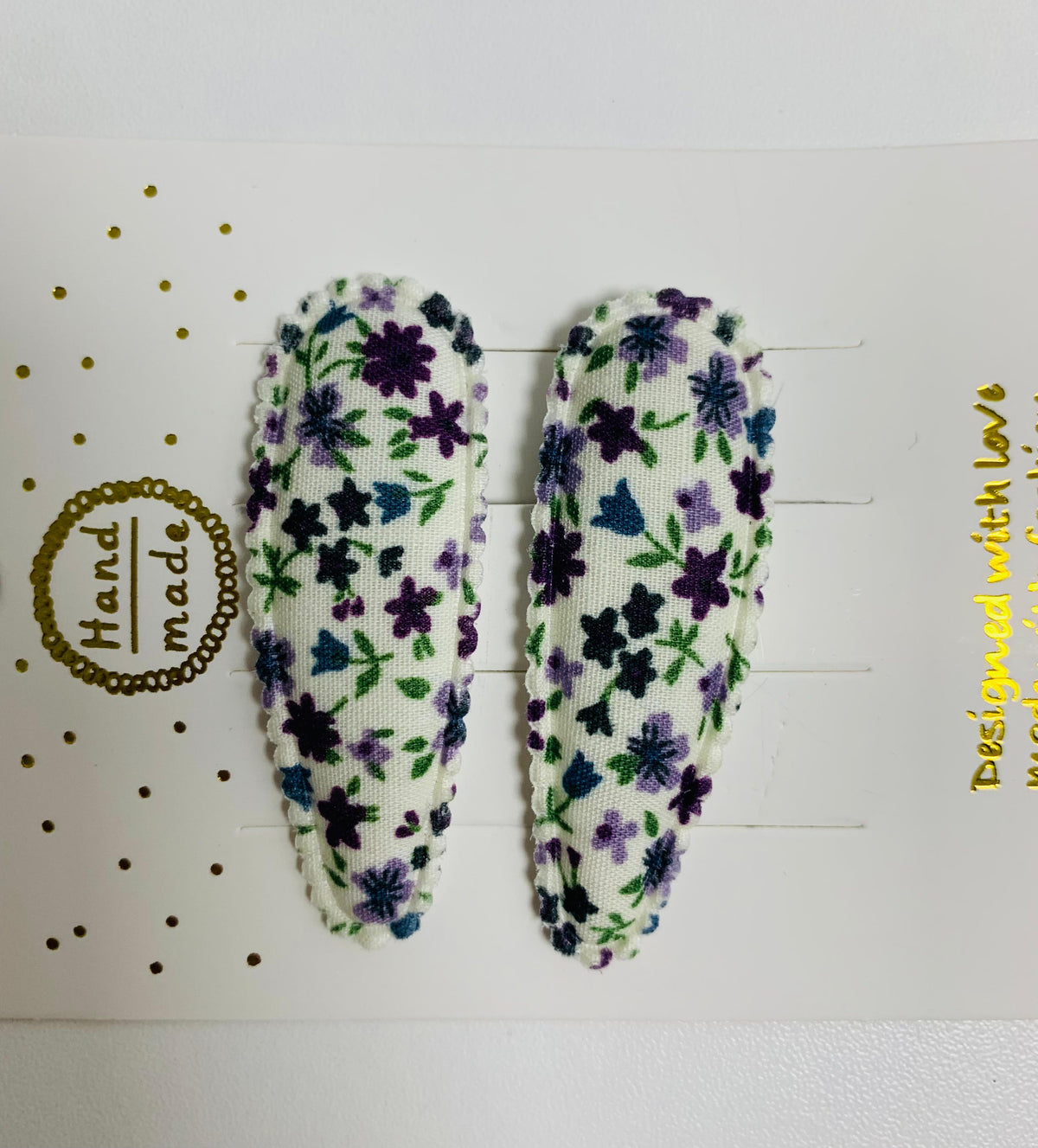 Eboo Hairpins 2pcs Printed Plaid Stripe GirlsÃ¢?Â² Droplet Clip Baby Hair Accessories Headwear