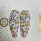 Eboo Hairpins 2pcs  Printed Plaid Stripe Girls′ Droplet Clip Baby Hair Accessories Headwear