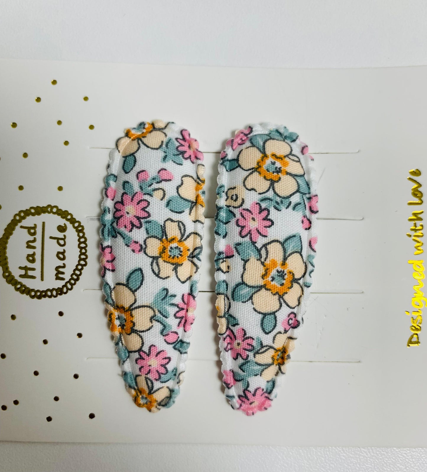 Eboo Hairpins 2pcs  Printed Plaid Stripe Girls′ Droplet Clip Baby Hair Accessories Headwear