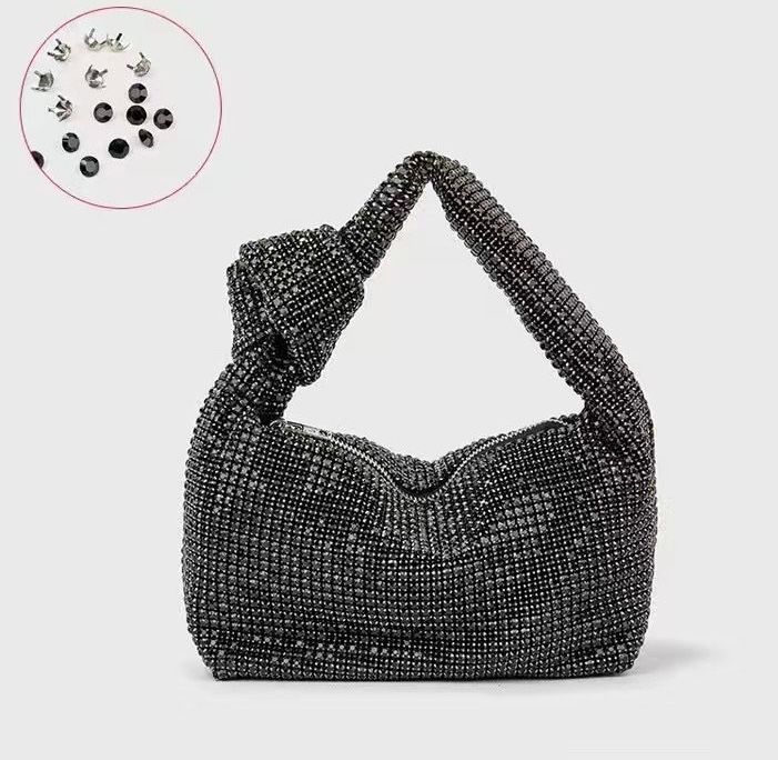 Eboo New Fashion Knotted Diamond Evening Bag Luxury Designer Bags Handbag for Women