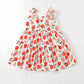 Eboo Young Girl Floral Print Ruffle Hem Dress