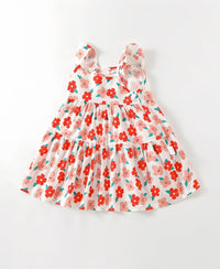 Eboo Young Girl Floral Print Ruffle Hem Dress