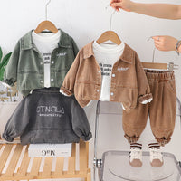 Eboo Boys Light Wash Shirt With T-Shirt And Denim Trouser Sets