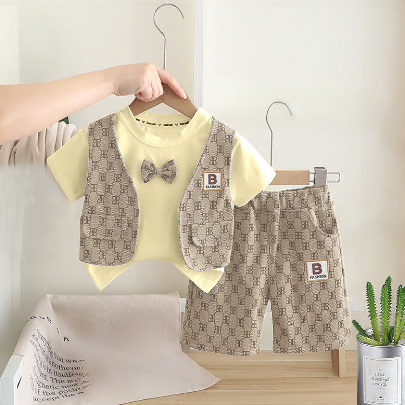 Eboo BoysÃ¢?? Fashion 3-Piece Vest & Shorts Set Ã¢?? Trendy Casual Outfit