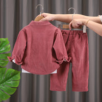 Eboo Stylish Corduroy Two-Piece Set for Toddlers Ã¢?? Jacket & Elastic Waist Pants