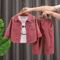 Eboo Stylish Corduroy Two-Piece Set for Toddlers Ã¢?? Jacket & Elastic Waist Pants
