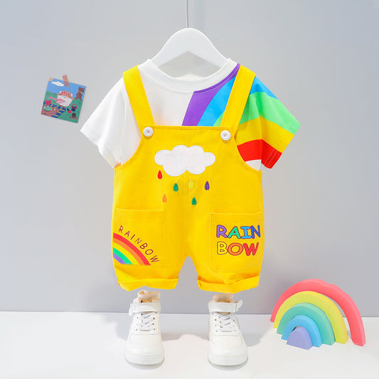 Eboo Rainbow Print Baby Boy Outfit Set