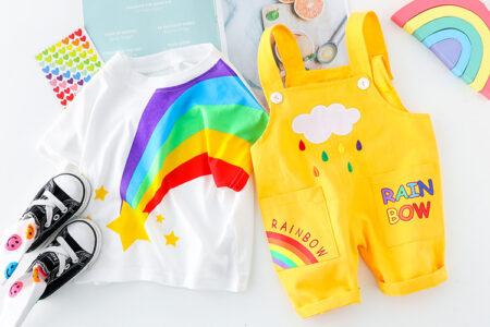 Eboo Rainbow Print Baby Boy Outfit Set