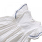 Eboo Cotton Plain White with Blue Bow Dress