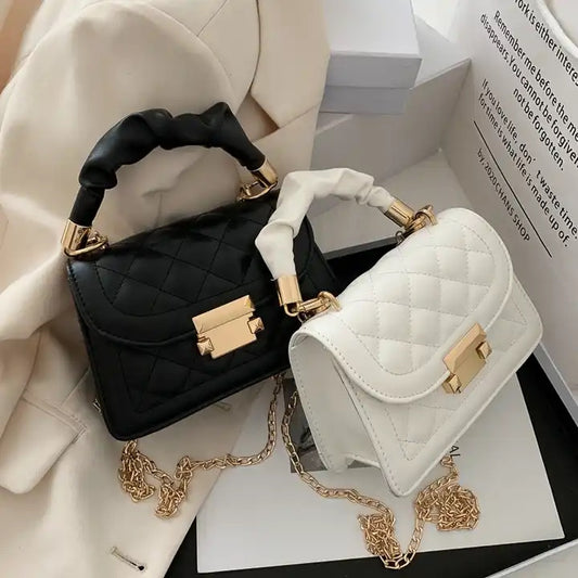 Trendy Lattice Chain Shoulder Tote Bag for Women – Stylish & Versatile Handbag