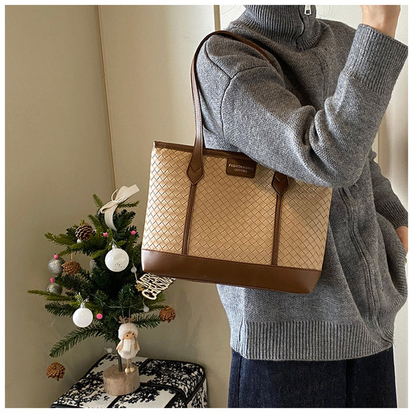 Elegant PU Leather Work Tote – Stylish Single Shoulder Bag for Women