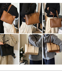 Elegant PU Leather Work Tote – Stylish Single Shoulder Bag for Women