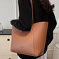 Eboo Sewing Line Simplicity PU Ladies Tote Bags Zipper Shoulder Bags For Women