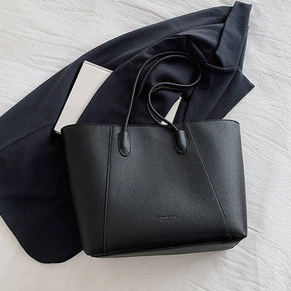 Eboo Sewing Line Simplicity PU Ladies Tote Bags Zipper Shoulder Bags For Women