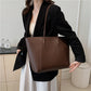 Eboo Sewing Line Simplicity PU Ladies Tote Bags Zipper Shoulder Bags For Women