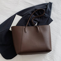 Eboo Sewing Line Simplicity PU Ladies Tote Bags Zipper Shoulder Bags For Women