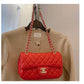 Eboo Shoulder Bags Timeles Rectangular Red Lambskin