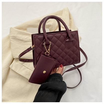 Eboo Shoulder Fashion Mother Small square Bag Simple Personality Carrying Crossbody Bag