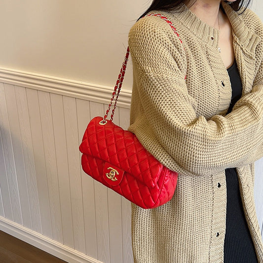 Eboo Shoulder Bags Timeles Rectangular Red Lambskin