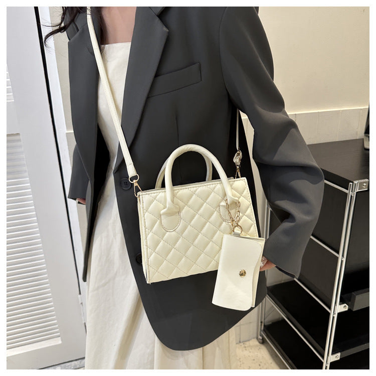 Eboo Shoulder Fashion Mother Small square Bag Simple Personality Carrying Crossbody Bag