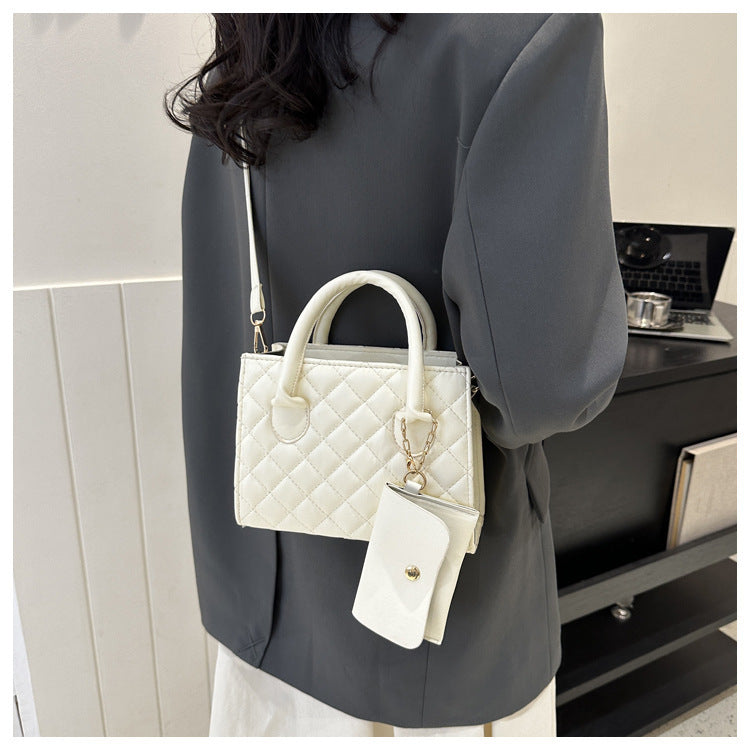 Eboo Shoulder Fashion Mother Small square Bag Simple Personality Carrying Crossbody Bag