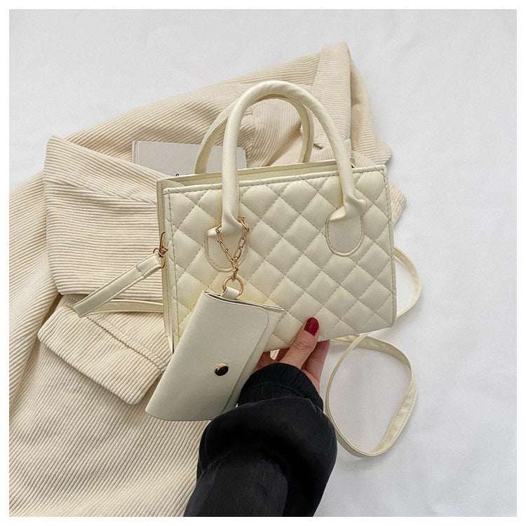 Eboo Shoulder Fashion Mother Small square Bag Simple Personality Carrying Crossbody Bag