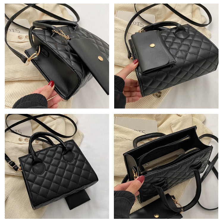 Eboo Shoulder Fashion Mother Small square Bag Simple Personality Carrying Crossbody Bag