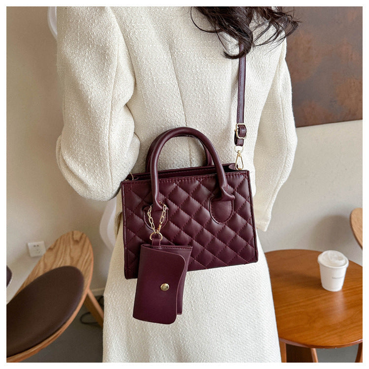 Eboo Shoulder Fashion Mother Small square Bag Simple Personality Carrying Crossbody Bag