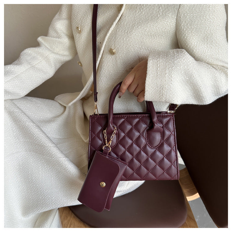 Eboo Shoulder Fashion Mother Small square Bag Simple Personality Carrying Crossbody Bag