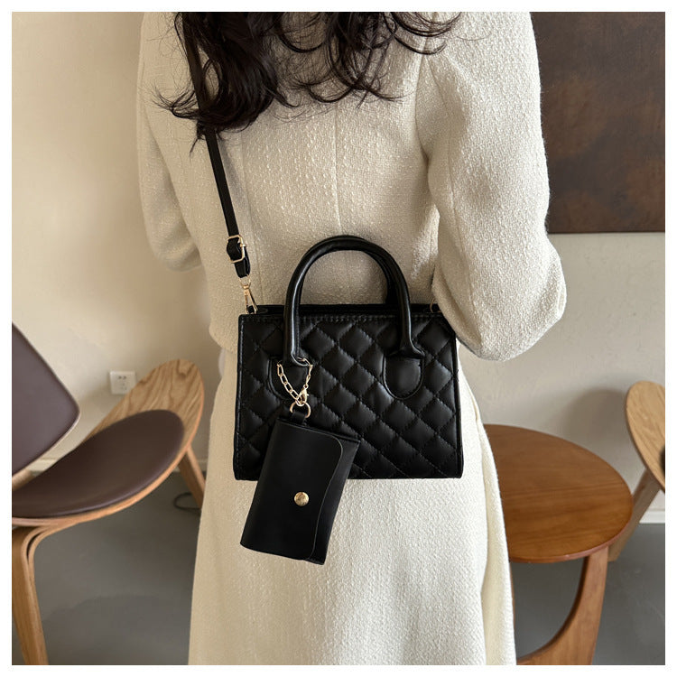 Eboo Shoulder Fashion Mother Small square Bag Simple Personality Carrying Crossbody Bag
