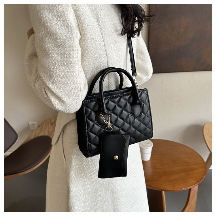 Eboo Shoulder Fashion Mother Small square Bag Simple Personality Carrying Crossbody Bag