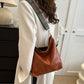 Eboo Wide Strap Shoulder Bag for Women Crossbody Bags Large Capacity Retro PU Leather Handbag for Shopping Travel