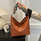 Eboo Wide Strap Shoulder Bag for Women Crossbody Bags Large Capacity Retro PU Leather Handbag for Shopping Travel