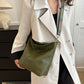 Eboo Wide Strap Shoulder Bag for Women Crossbody Bags Large Capacity Retro PU Leather Handbag for Shopping Travel